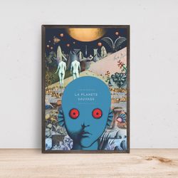 fantastic planet movie poster - room decor wall art - canvas fabric print - poster gift