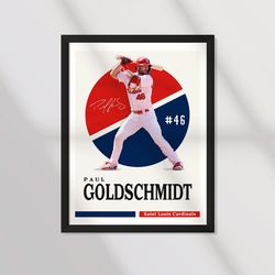 sport design - paul goldschmidt, saint louis cardinals, minimalist baseball design