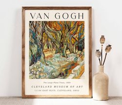 vincent van gogh the large plane trees poster, van gogh landscape print, forestl poster, van gogh provence painting repr