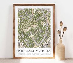 william morris print, morris poster, garden flowers art, botanical windrush print, vintage floral art, wall art gift ide