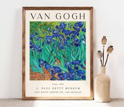 vincent van gogh irises poster, van gogh irises print, landscape, van gogh flowers, botanical poster, van gogh reproduct