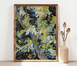 vincent van gogh blossoming acacia branches poster, van gogh print, van gogh flowers print, botanical poster, van gogh r