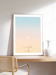 moon signal by laura sanchez, sky photo, moon, minimalist, museum quality paper