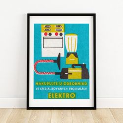 electric appliances - matchbox print - aesthetic wall art - vintage art - matchbox wall poster - vintage poster print