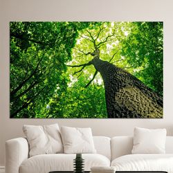 canvas gift, canvas print, 3d wall art, tree artwork, green tree canvas art, forest art canvas, green wall art, big tree