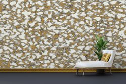 do it yourself, removable wall paper, 3d origami, marble wall paper, contemporary mural, white and gold marble wall art,