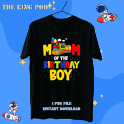 mom of the birthday boy train shirt for mommy mama mother