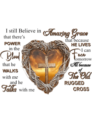 retro christian jesus cross i still believe in amazing grace