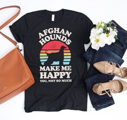 afghan hounds make me happy sunset retro shirt  afghan hound shirt  afghan hound gifts  afghan hound design  tank top  h