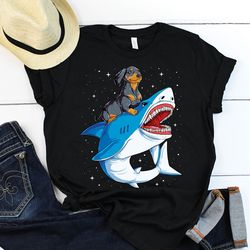 dachshund riding shark shirt  dachshund shirt  dachshund gifts  dachshund lover  dachshund tshirt  shark shirt  tank top