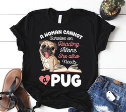 reading and pug shirt  pug gifts  funny pugs  pug dog  pug life  pug lover gift reading books  book shirt  tank top  hoo