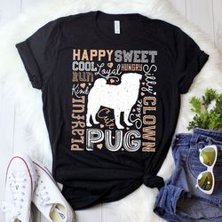 pug typography shirt  pug shirt  pug gifts  pug life  funny cute pugs  pug owner gift  gift for pug lovers  tank top  ho