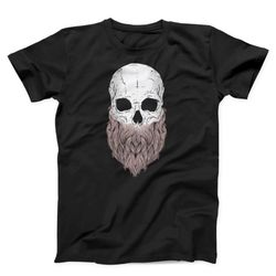 bearded skull unisex t-shirt, bearded skull shirt, bearded skull shirt