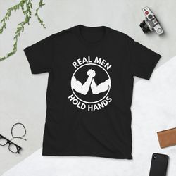 arm wrestling real men hold hands t-shirt, arm wrestler gift, armwrestling shirt