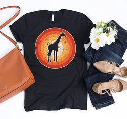 giraffe sunset retro shirt  giraffe shirt  giraffes gifts  giraffe love gift  giraffe design  giraffes print  tank top