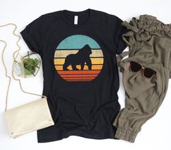 gorilla sunset shirt  gorilla shirt  gorillas gifts  retro vintage  monkey lover  ape print art  animal lovers  tank top
