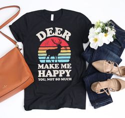 deer make me happy sunset retro shirt  deer shirt  deer gifts  gift for deer lovers  deers shirt  doe elk design  tank t