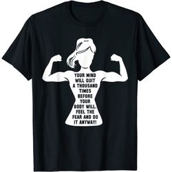 women gym motivation workout motivational fitness lover gift t-shirt