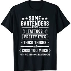 bartender gift women men thighs funny bartending mixologist t-shirt