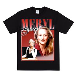 meryl streep homage t-shirt, vintage 90s style print, retro t shirt for movie fans, eat sleep meryl streep, what would m
