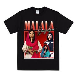 malala homage t-shirt, graphic unisex t shirt, inspirational women, female heroes theme, motivational retro tees, malala