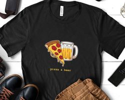 pizza and beer shirt  fastfood liquor drink lover bartender gift idea-1