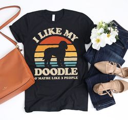 i like my doodle sunset retro shirt  doodle shirt  golden doodle shirt  doodle gifts  doodle lover gift  doodles design