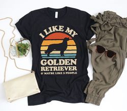 i like my golden retriever sunset retro shirt  golden retriever shirt  golden retriever gifts  golden retriever owner  t