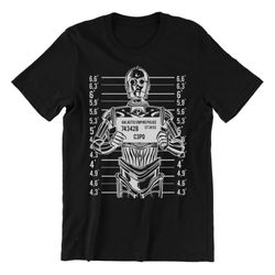 mugshot movie droid t-shirt unisex galaxy space tee shirts