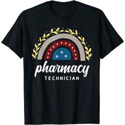 rainbow pharmacy technician pharmd pharmacy tech pharmacist t-shirt