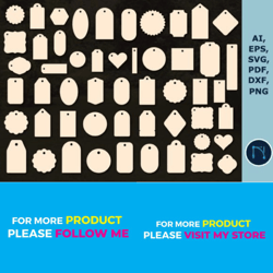 laser cut price tag/label svg bundle