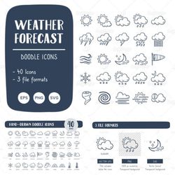 doodle weather icons