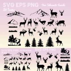 deer silhouette bundle