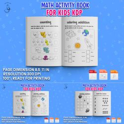 math activity book for kids interior kdp