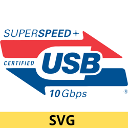 download certified superspeed plus usb 10 gbps logo vector (svg) logo