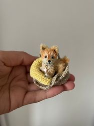 miniature dog yorkie puppy york yorkshire terrier blythe doll friend 1 to 12 scale pomeraniane spitz dollhouse