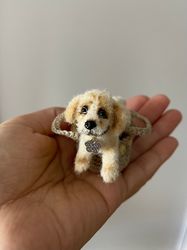 miniature labrador retriever dog sculpture art custom memory gift pet replica dollhouse decor blythe doll friend