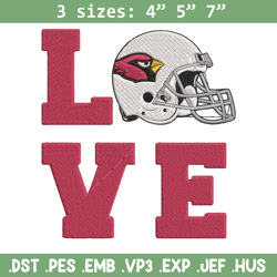 arizona cardinals love embroidery design, cardinals embroidery, nfl embroidery, sport embroidery, embroidery design.