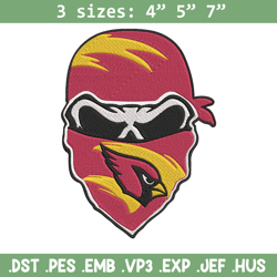 arizona cardinals skull embroidery design, arizona cardinals embroidery, nfl embroidery, logo sport embroidery.