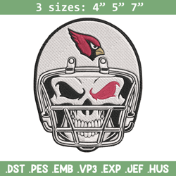 arizona cardinals skull helmet embroidery design, arizona cardinals embroidery, nfl embroidery, logo sport embroidery. (