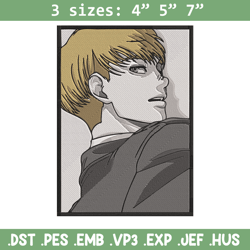 armin poster embroidery design, aot embroidery, embroidery file, anime embroidery, anime shirt, digital download