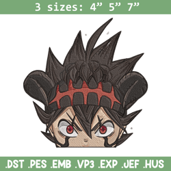 asta peeker embroidery design, black clover embroidery, embroidery file, anime embroidery, anime shirt, digital download