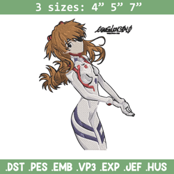 asuka poster embroidery design, evangelion embroidery, embroidery file, anime embroidery, anime shirt, digital download.