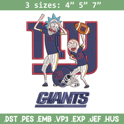 rick and morty new york giants embroidery design, new york giants embroidery, nfl embroidery, logo sport embroidery.