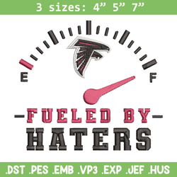 fueled by haters atlanta falcons embroidery design, atlanta falcons embroidery, nfl embroidery, logo sport embroidery.