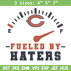 fueled by haters chicago bears embroidery design, bears embroidery, nfl embroidery, sport embroidery, embroidery design.