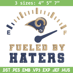 fueled by haters los angeles rams embroidery design, los angeles rams embroidery, nfl embroidery, logo sport embroidery.