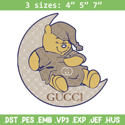 pooh gucci embroidery design, pooh embroidery, embroidery file, gucci embroidery, anime shirt,digital download