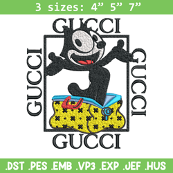 felix the cat gucci embroidery design, felix the cat embroidery, cartoon design, embroidery file, digital download.