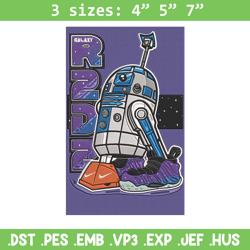 r2 d2 poster embroidery design, star wars embroidery, embroidery file, anime embroidery, anime shirt, digital download